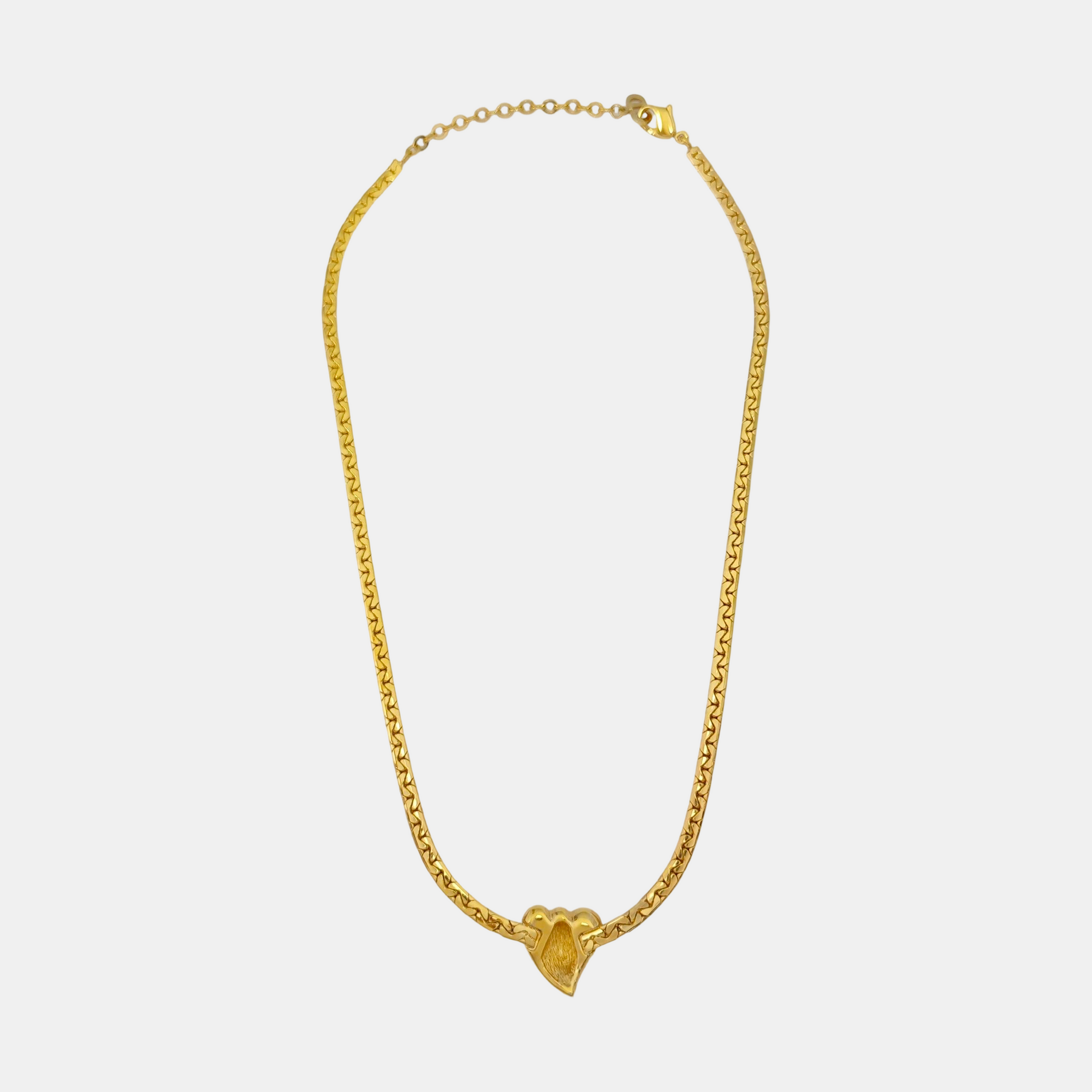 Twist Round Metal Gold Necklace