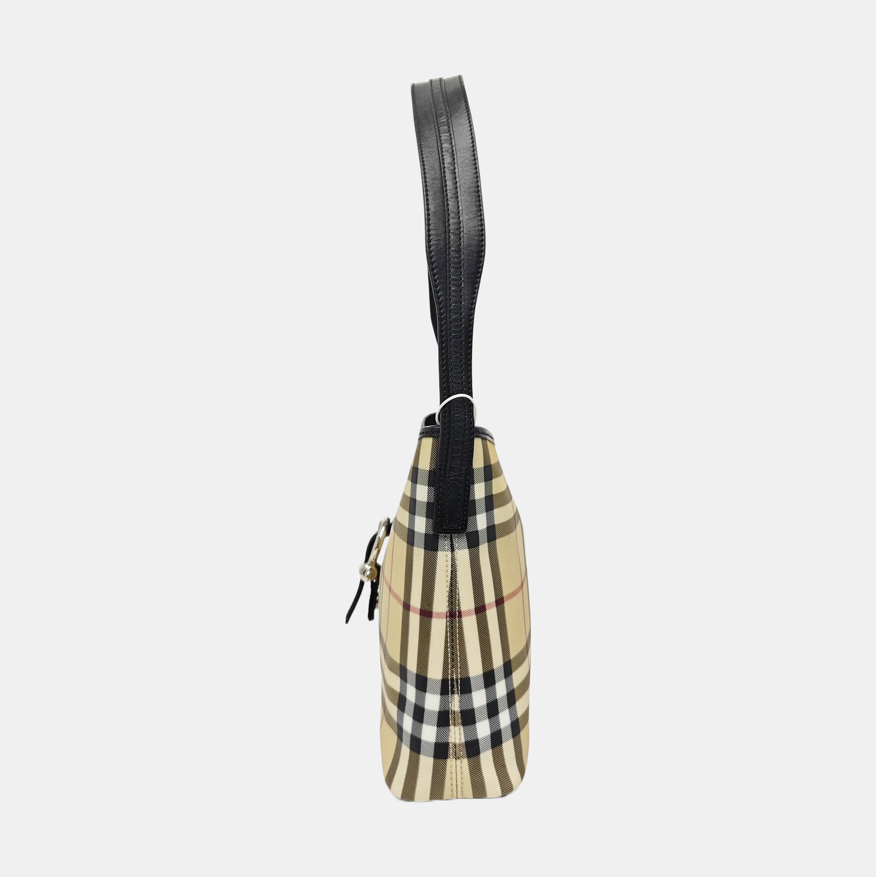 Coated Canvas Shoulder Bag Beige