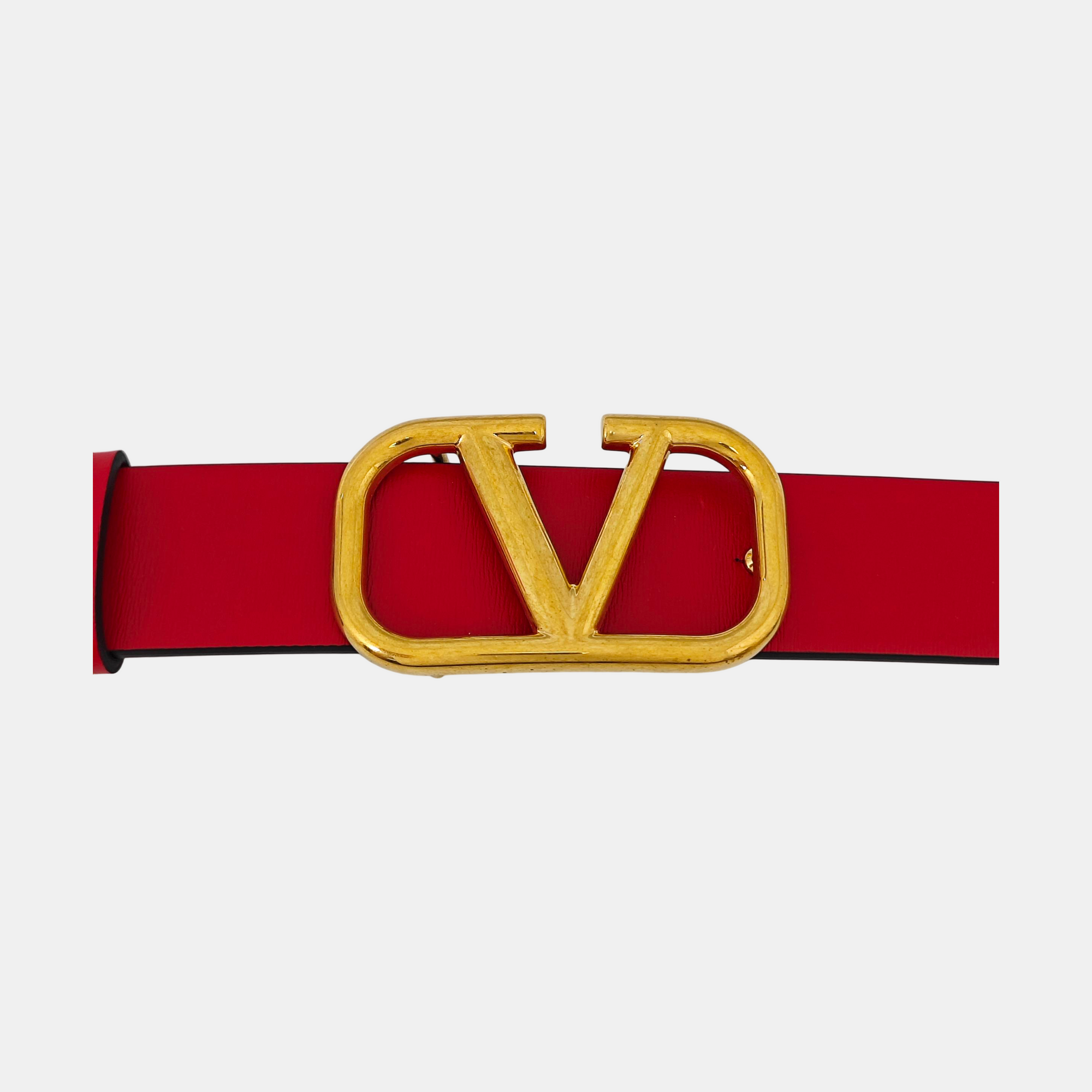 Leather Belt Red