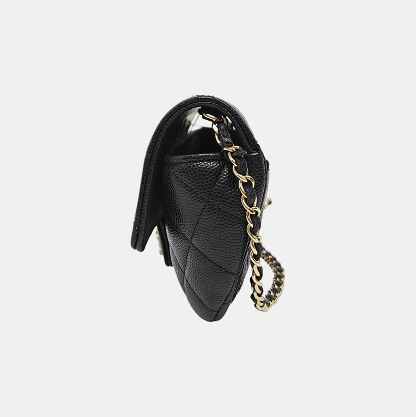 Quilted Grained Calfskin Black