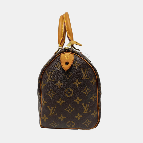 SPEEDY 25 Monogram Coated Canvas Brown