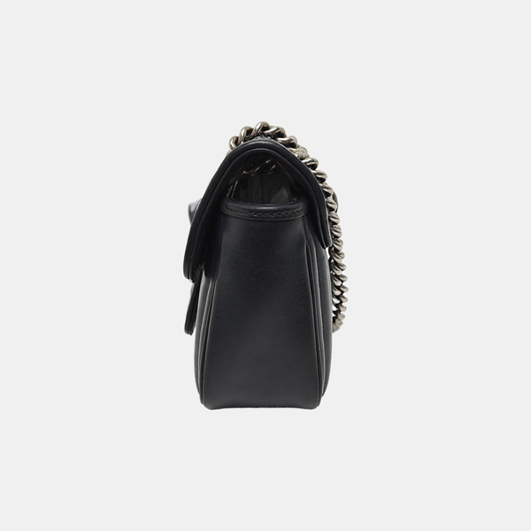 GG Marmont Small Quilted Calfskin Black