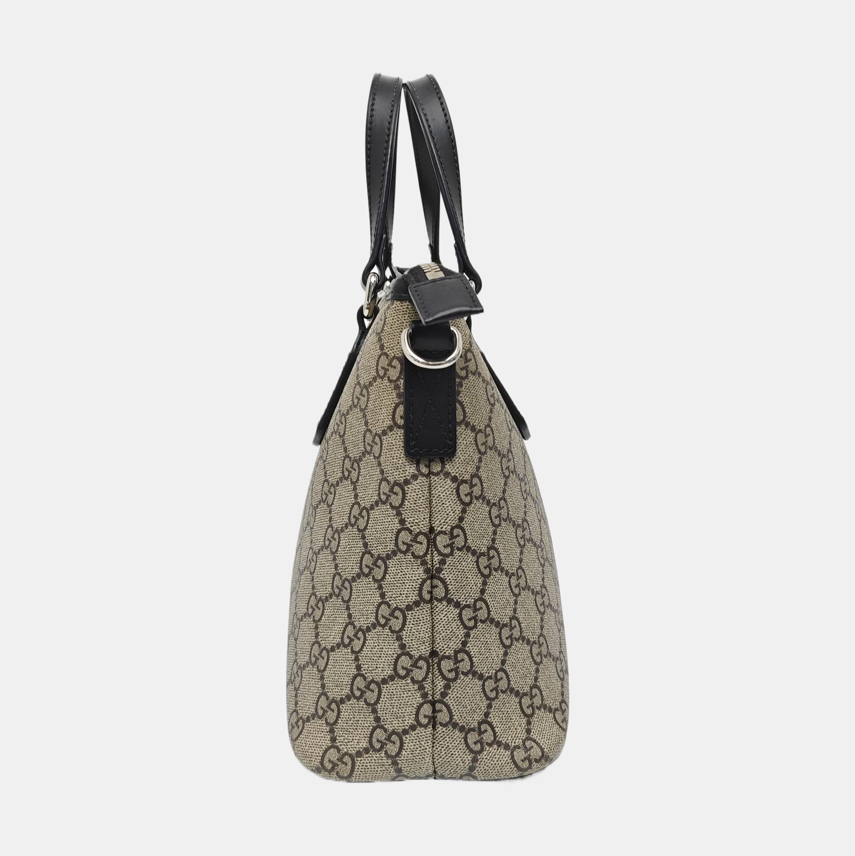 Monogram Coated Canvas Tote Bag Small Brown