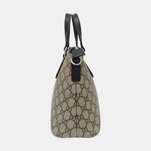 Monogram Coated Canvas Tote Bag Small Brown