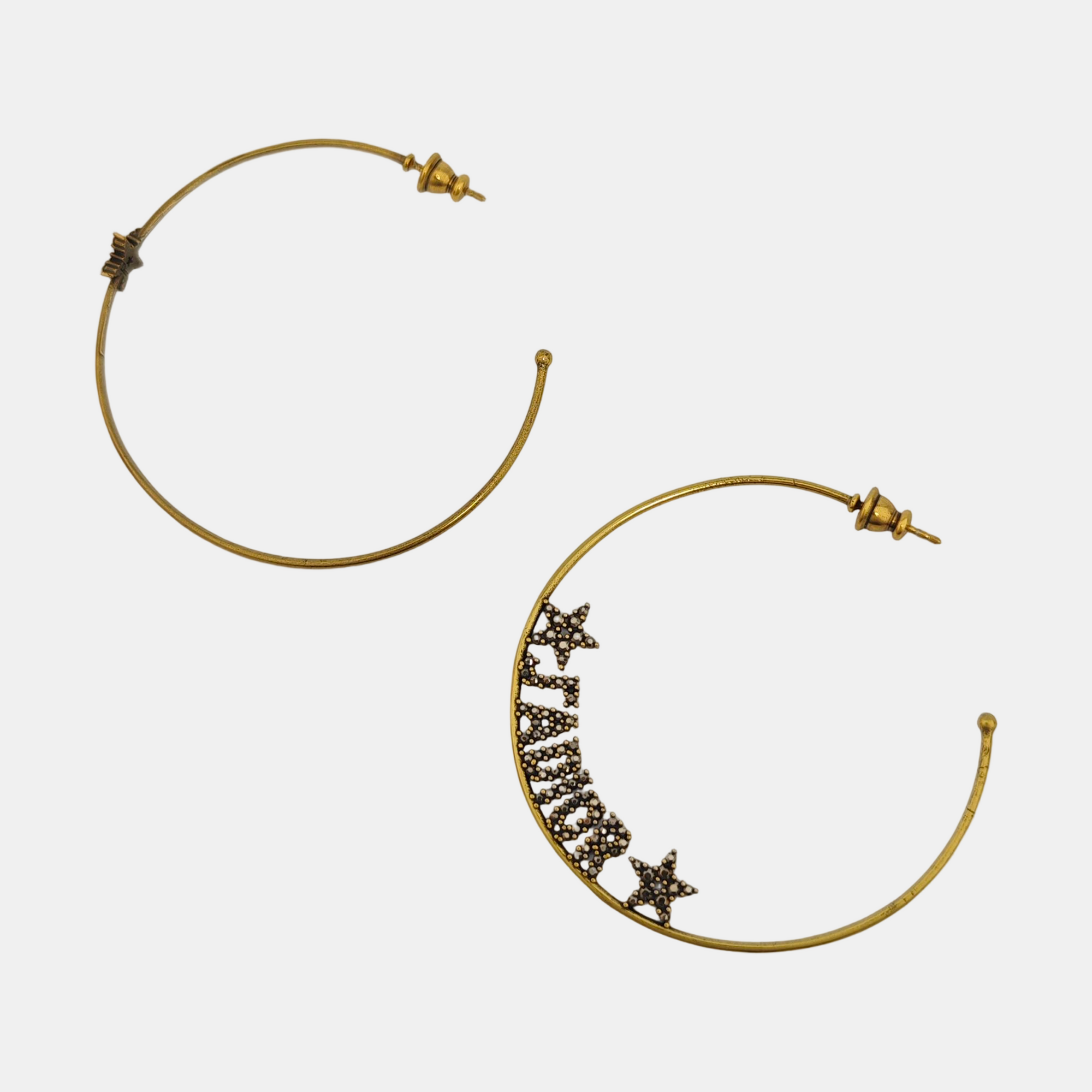 J'adior Metal Gold Stud Earrings