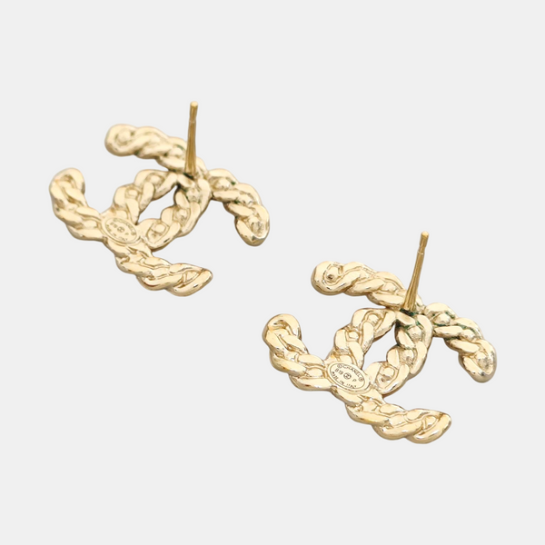 Metal Gold Stud Earrings