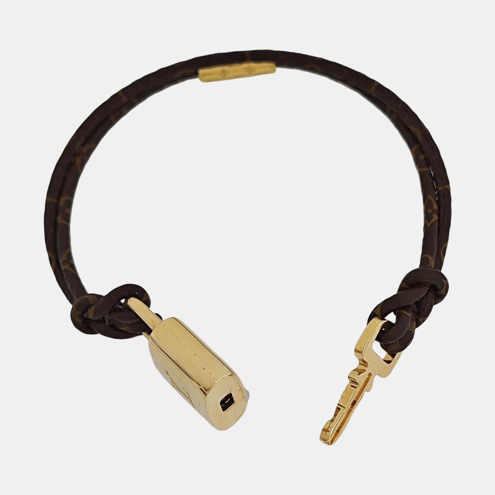 CONFIDENTIEL Coated Canvas Brown Bangle