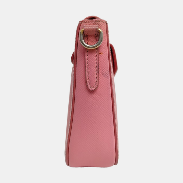 Saffiano Calfskin Shoulder Bag Pink