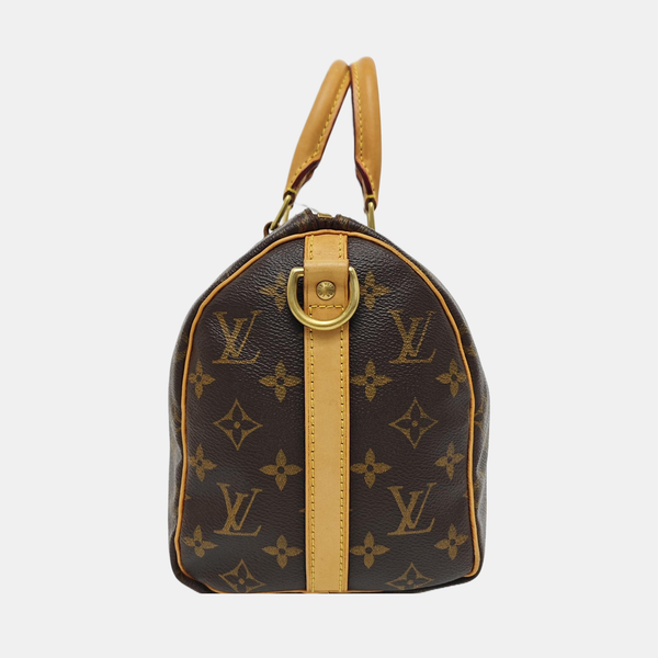 SPEEDY 25 Monogram Coated Canvas Brown