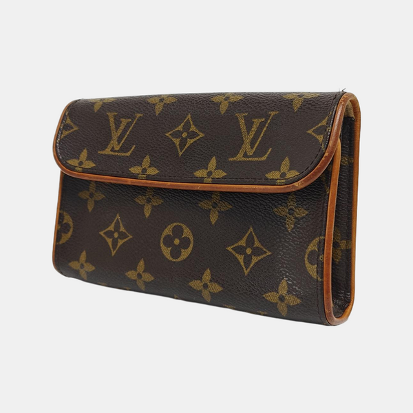 FLORENTINE Monogram Coated Canvas Brown
