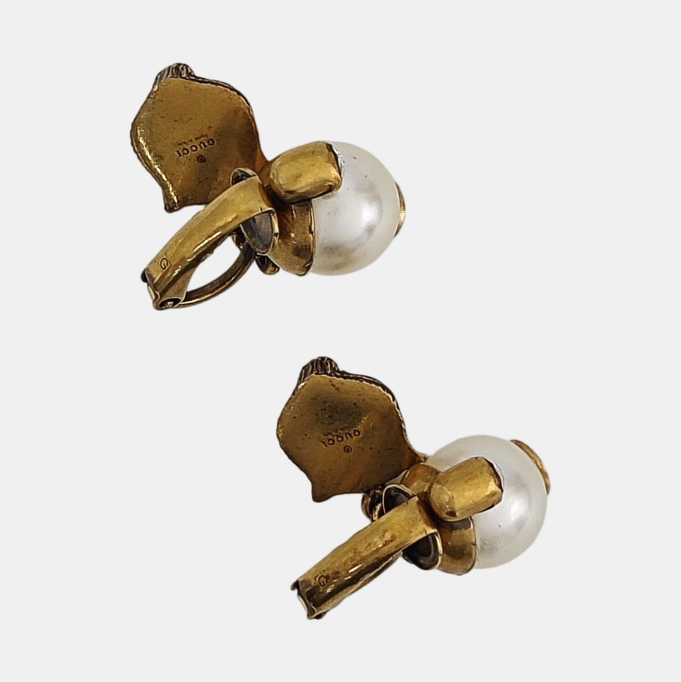 Le Marché Des Merveilles Metal Gold Clip On Earrings