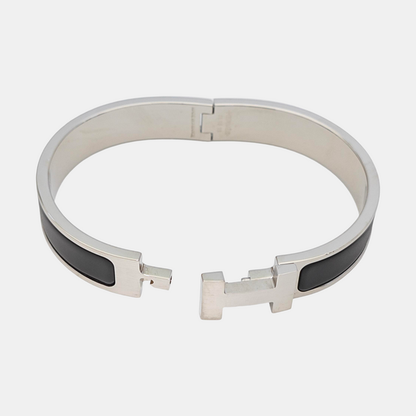 Clic Hh Metal Silver Bangle