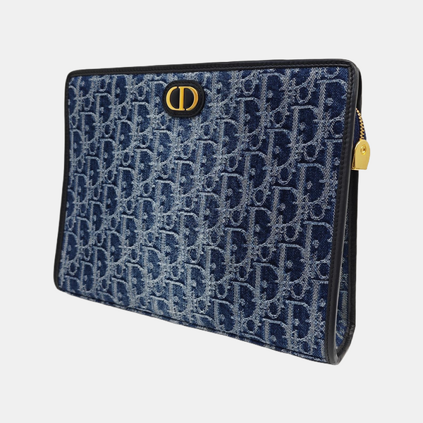 30 Montaigne Oblique Canvas Blue