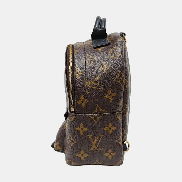 PALM SPRINGS Mini Monogram Coated Canvas Brown
