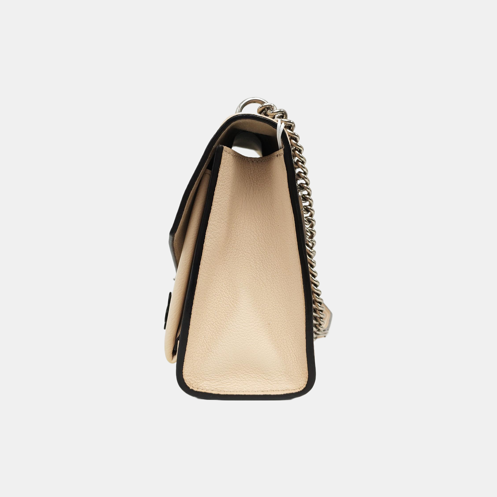 Authenticated pre-owned  LOCKME BB Calfskin Beige - Crossbody Bag at Looply