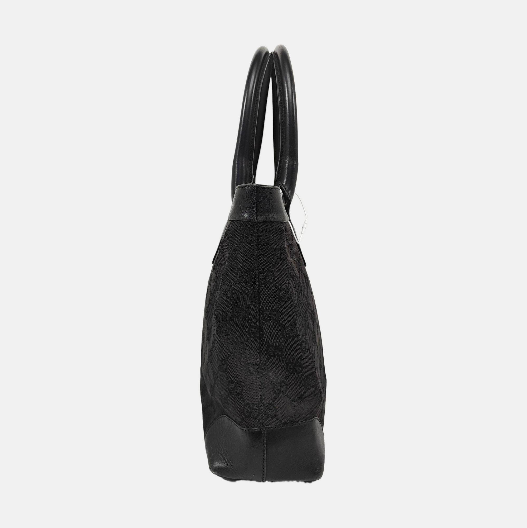Monogram Canvas Tote Bag Black