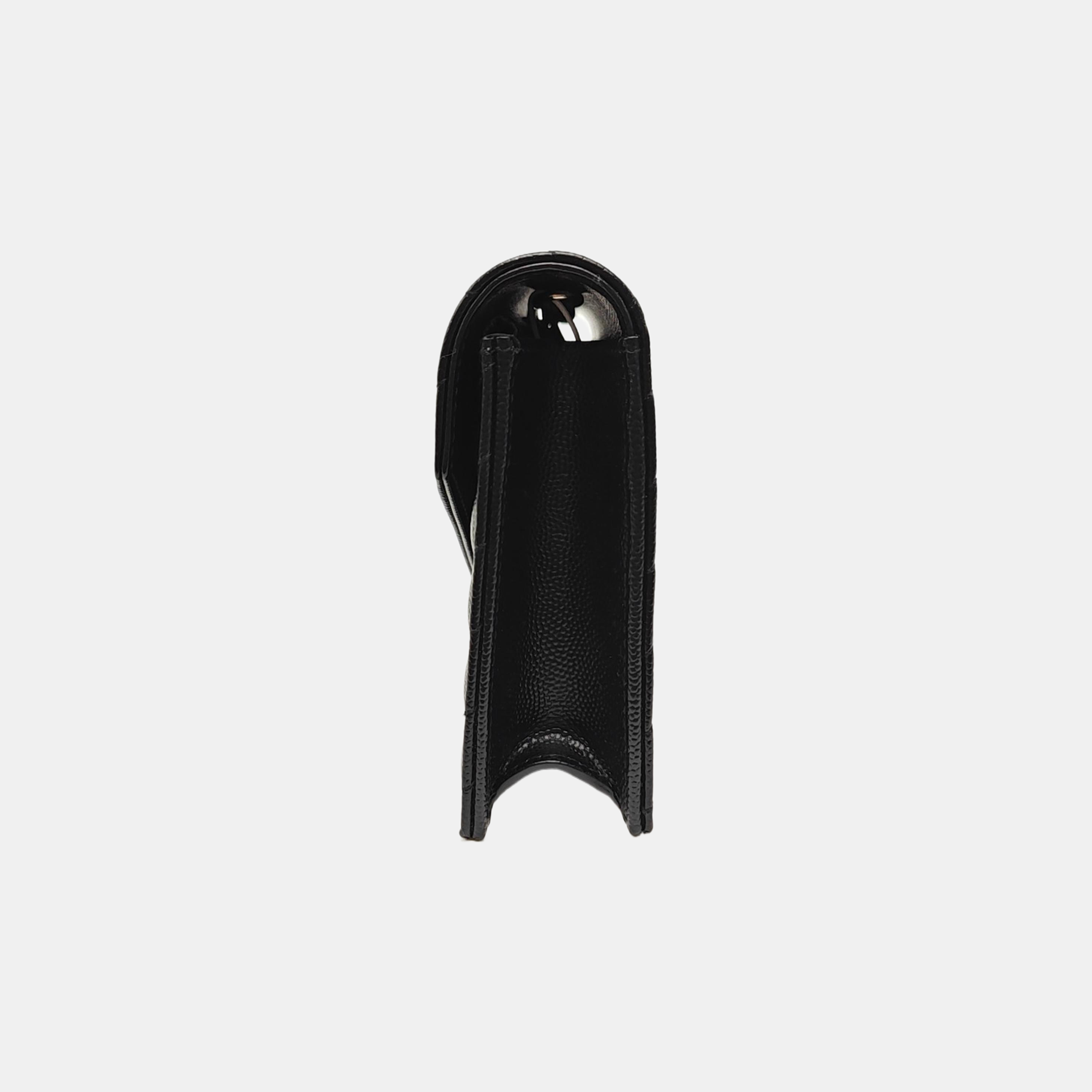 MONOGRAM Chevron Calfskin Black