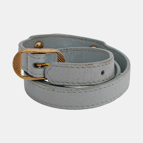 Leather Blue Bangle