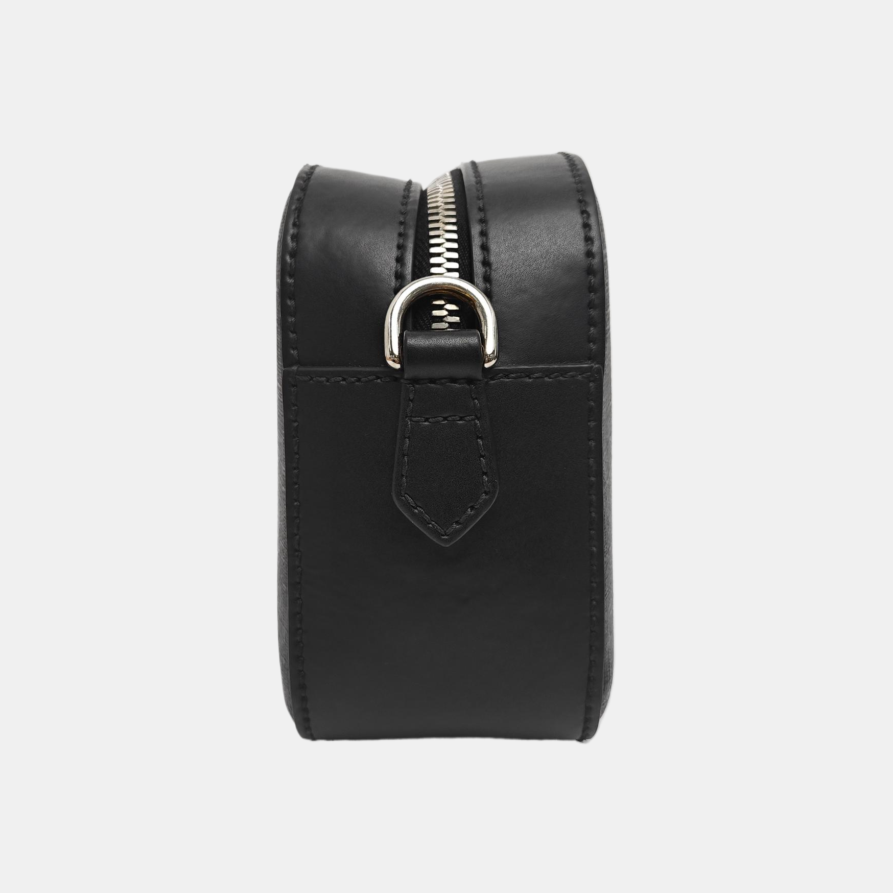 Monogram Coated Canvas Shoulder Bag Black