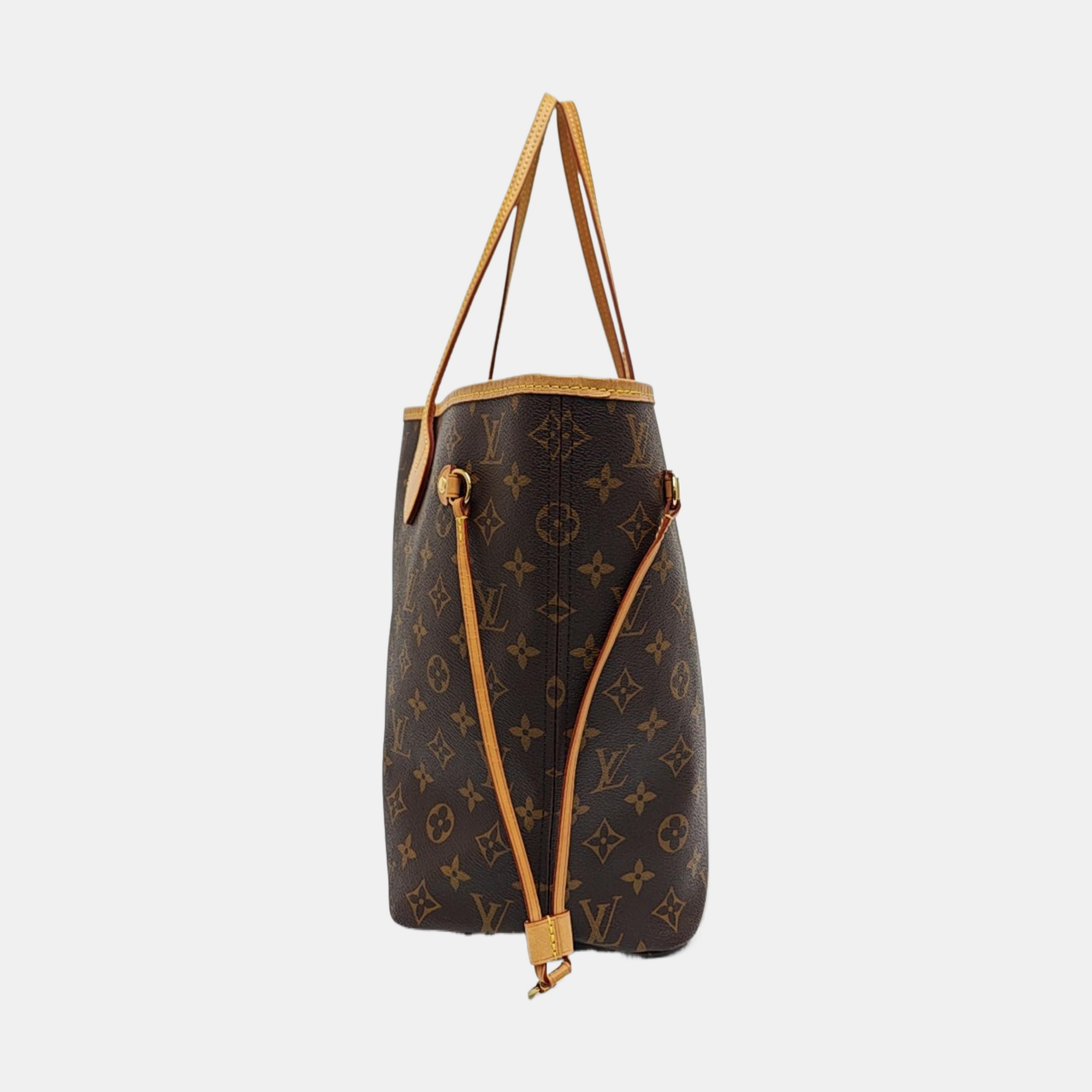 NEVERFULL MM Monogram Coated Canvas Brown