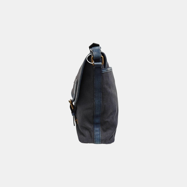 Fabric Shoulder Bag Blue