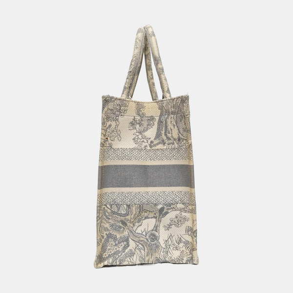 Book Tote Medium Canvas Gray