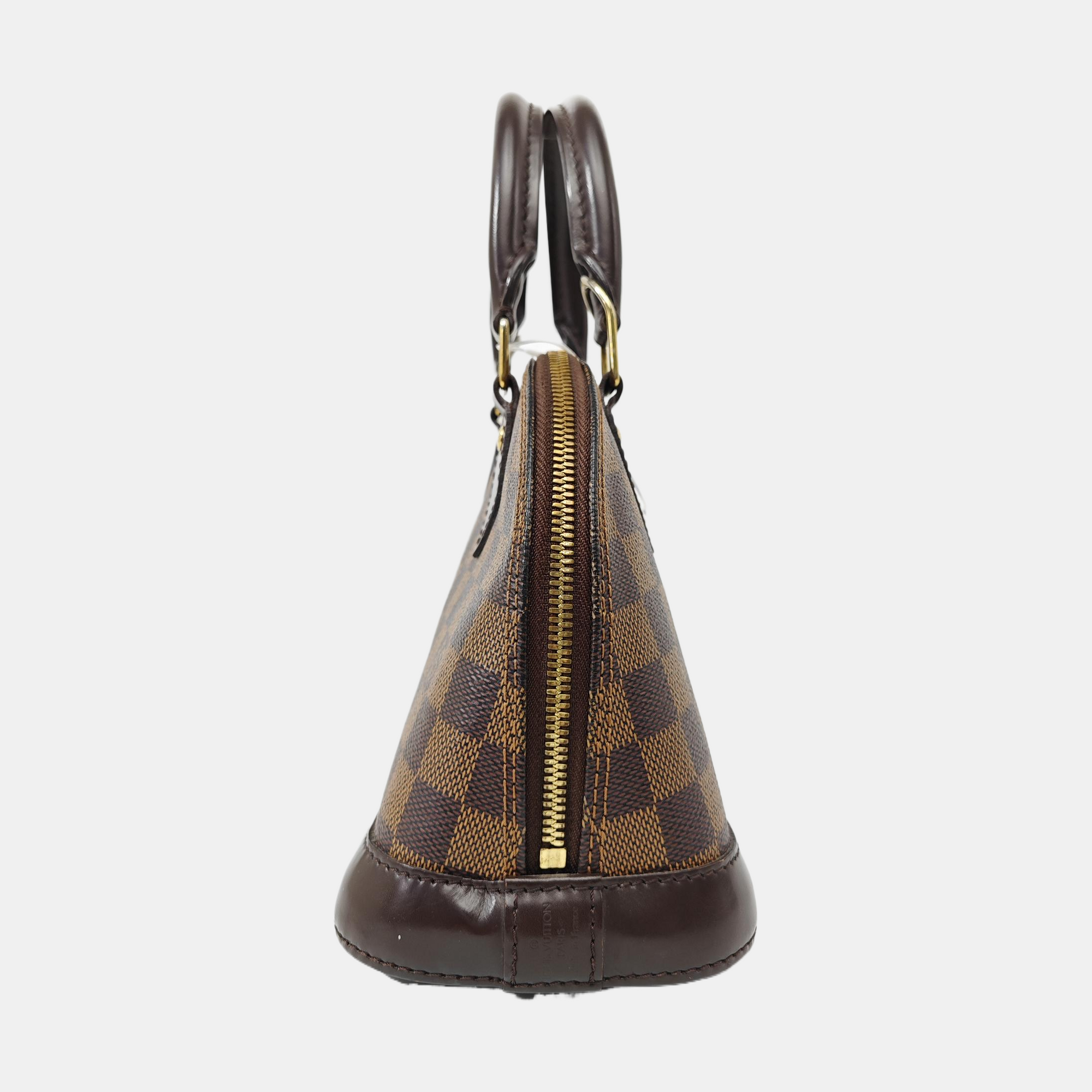 ALMA BB Damier Ebene Coated Canvas Brown
