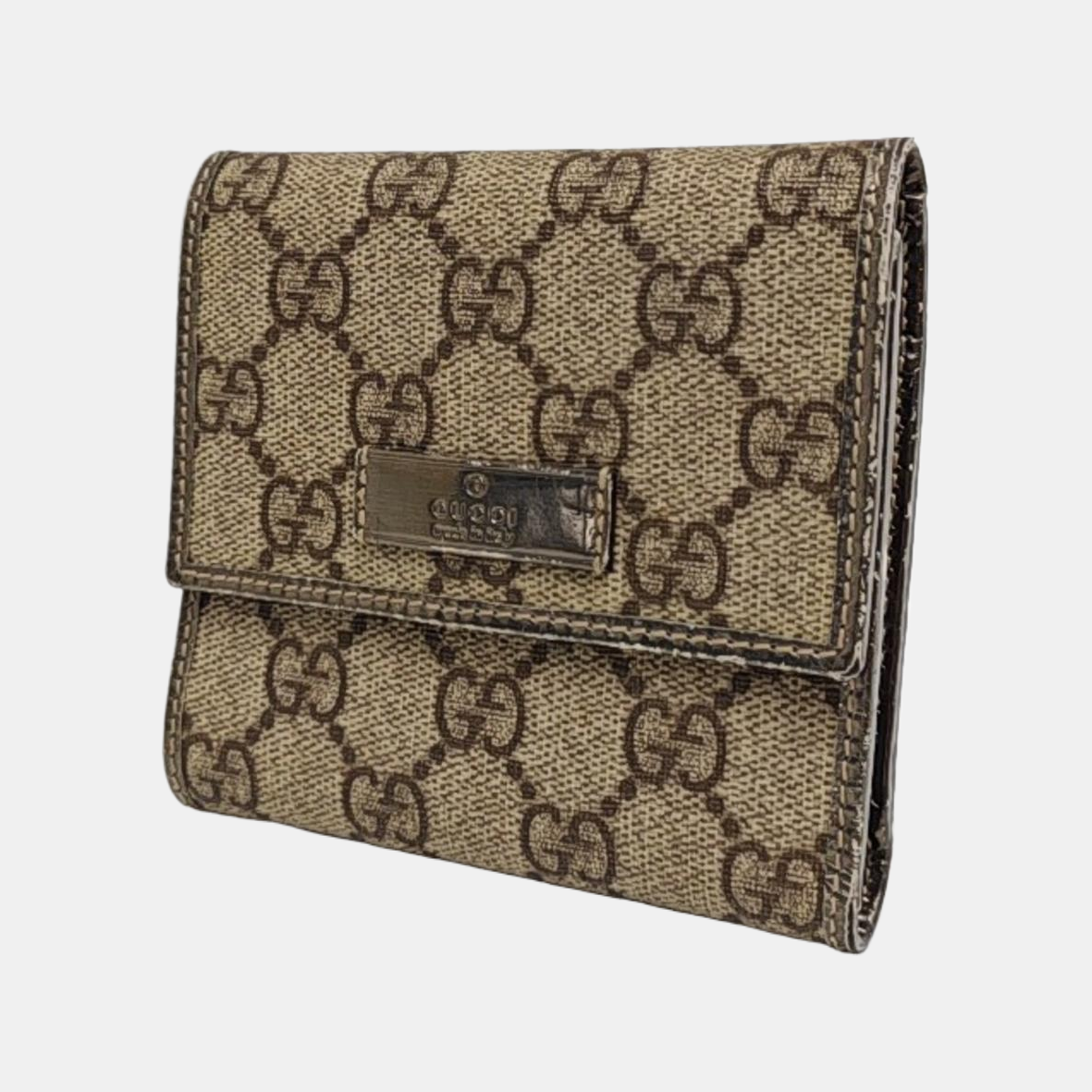 Monogram Coated Canvas Wallet Brown