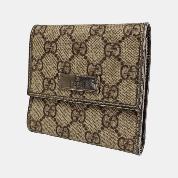 Monogram Coated Canvas Wallet Brown