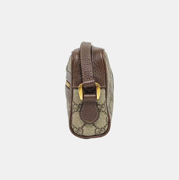 Ophidia Mini Monogram Coated Canvas Beige