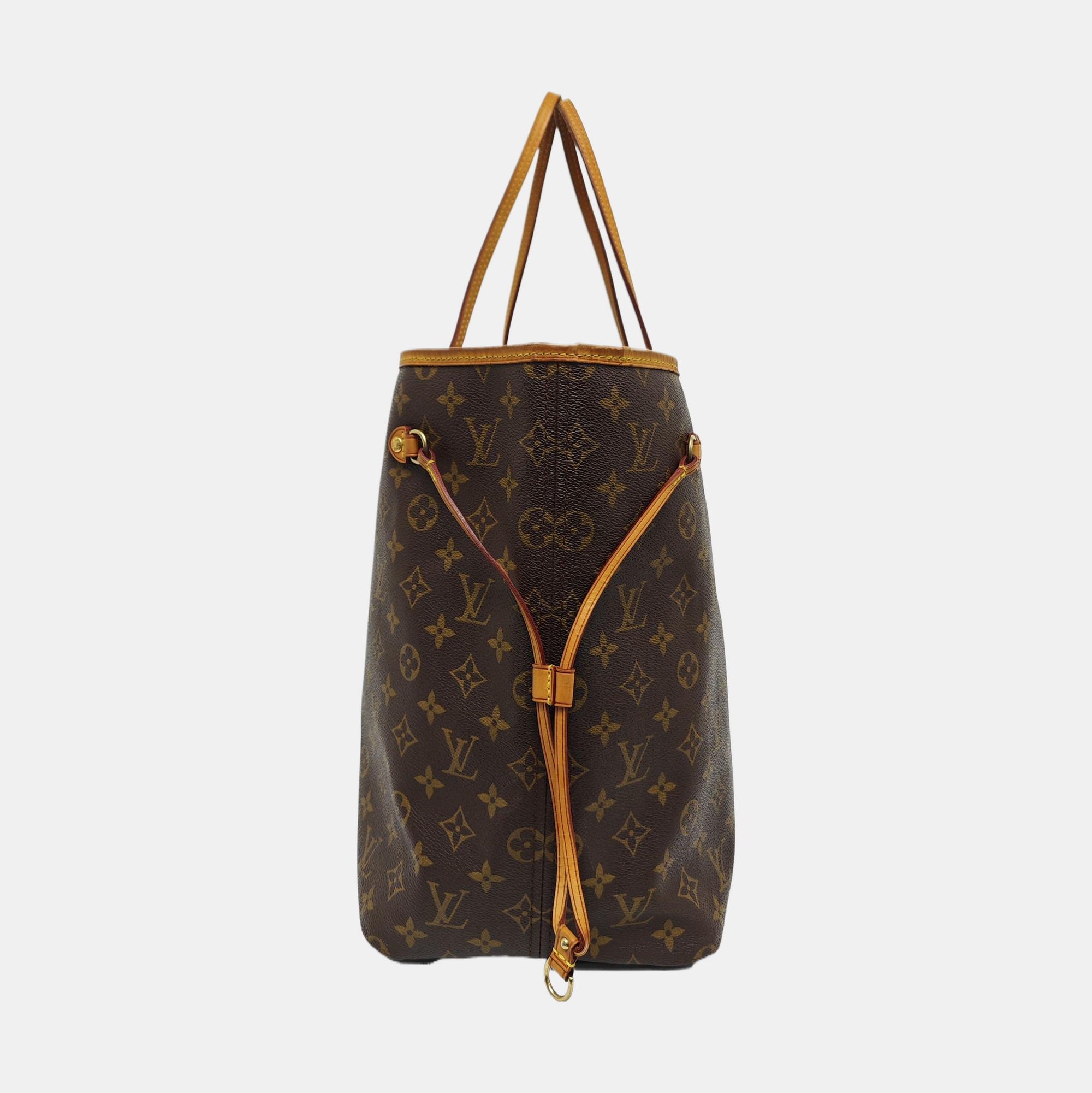 NEVERFULL GM Monogram Coated Canvas Brown