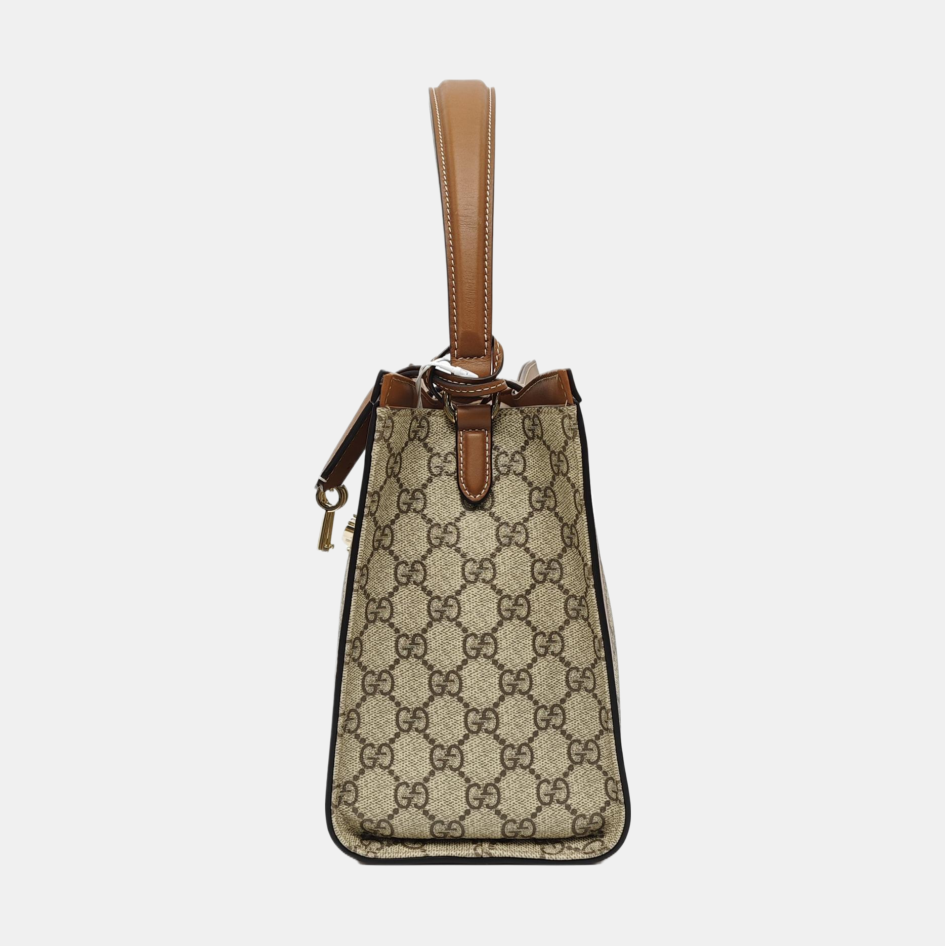 Padlock Large Monogram Coated Canvas Gray