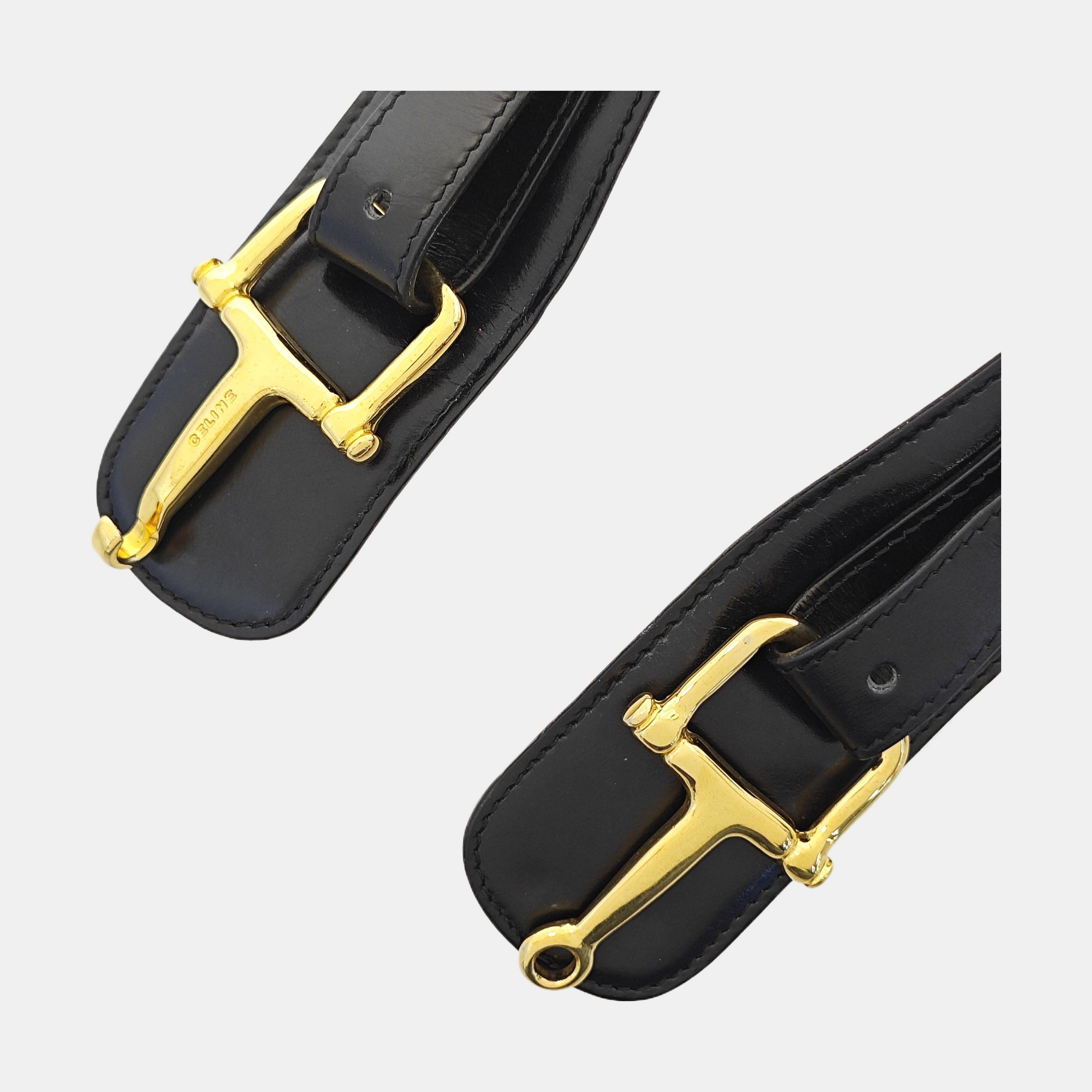Leather Bag Strap Black