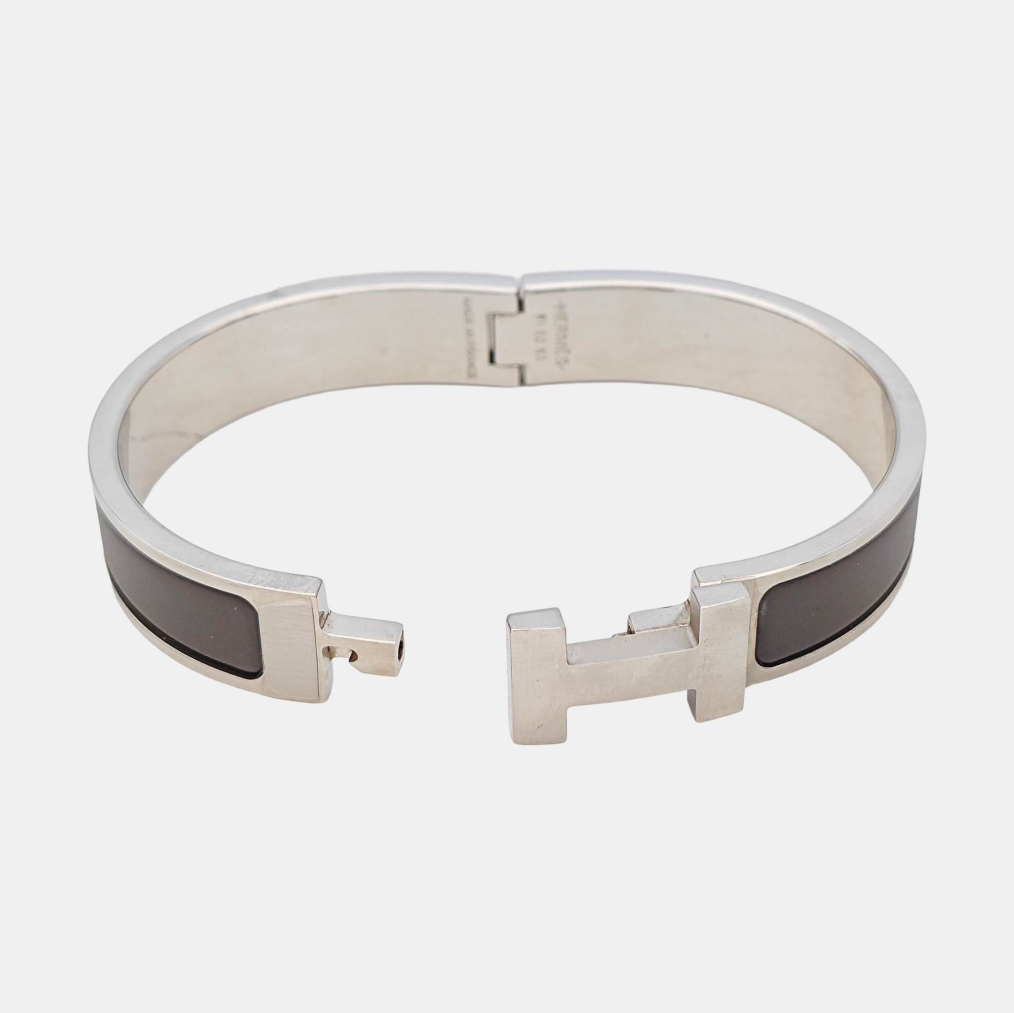 Clic Hh Metal Silver Bangle