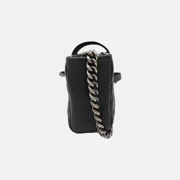 Quilted Calfskin Shoulder Bag Black