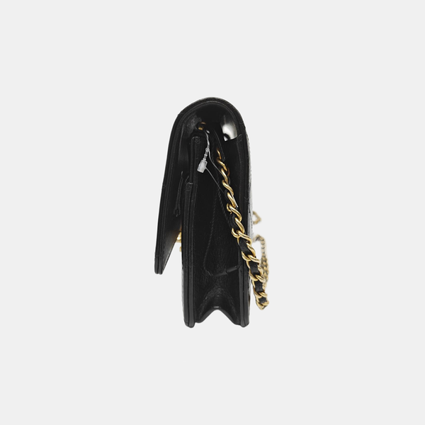 Quilted Calfskin Shoulder Bag Black