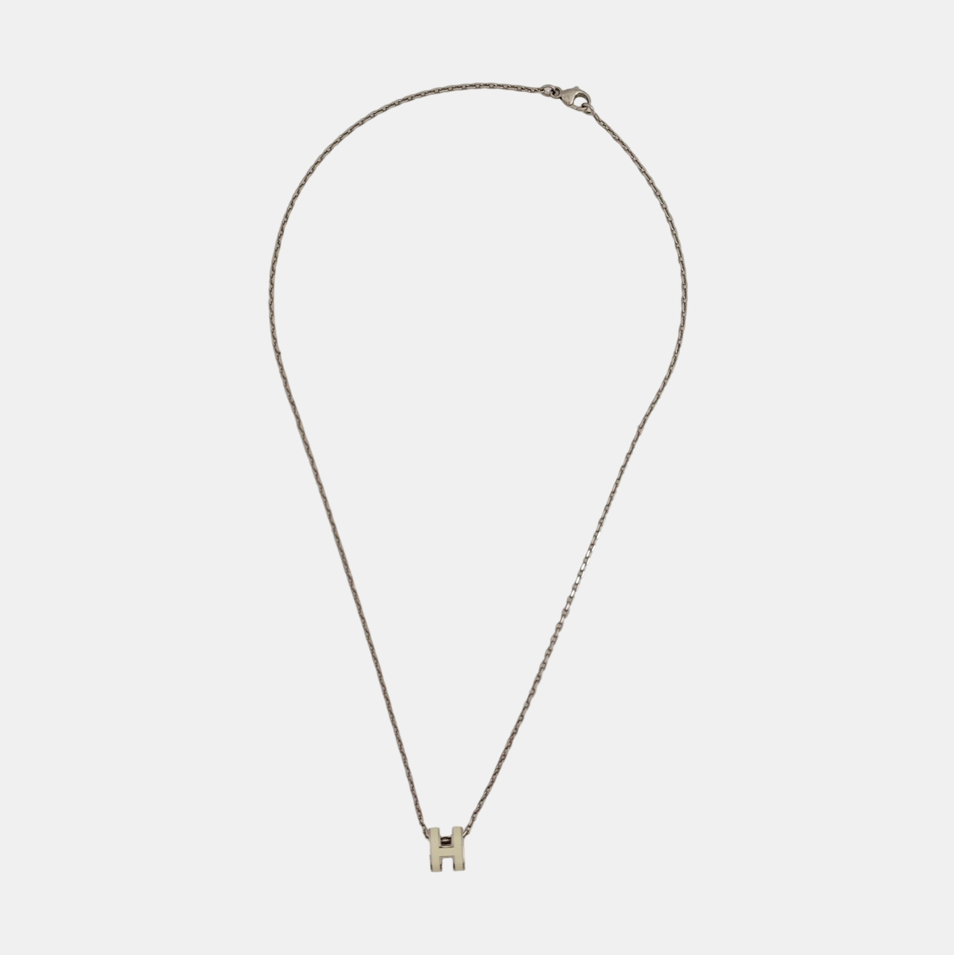 Pop H Metal Silver Necklace