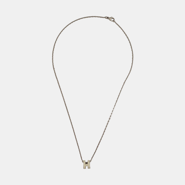 Pop H Metal Silver Necklace