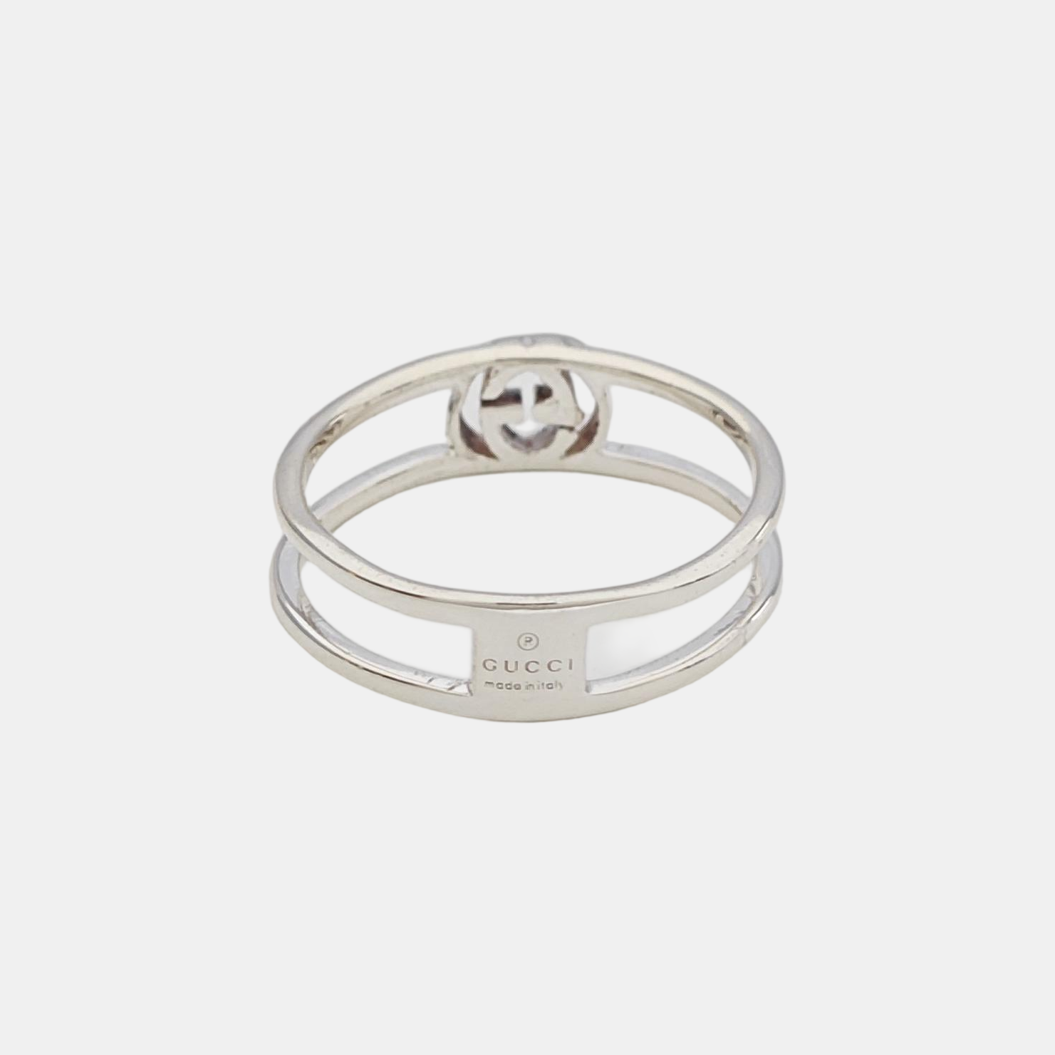Interlocking G 925 Sterling Silver Ring EU 59
