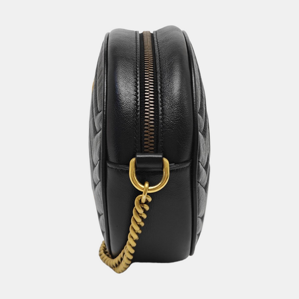 GG Marmont Mini Quilted Calfskin Black