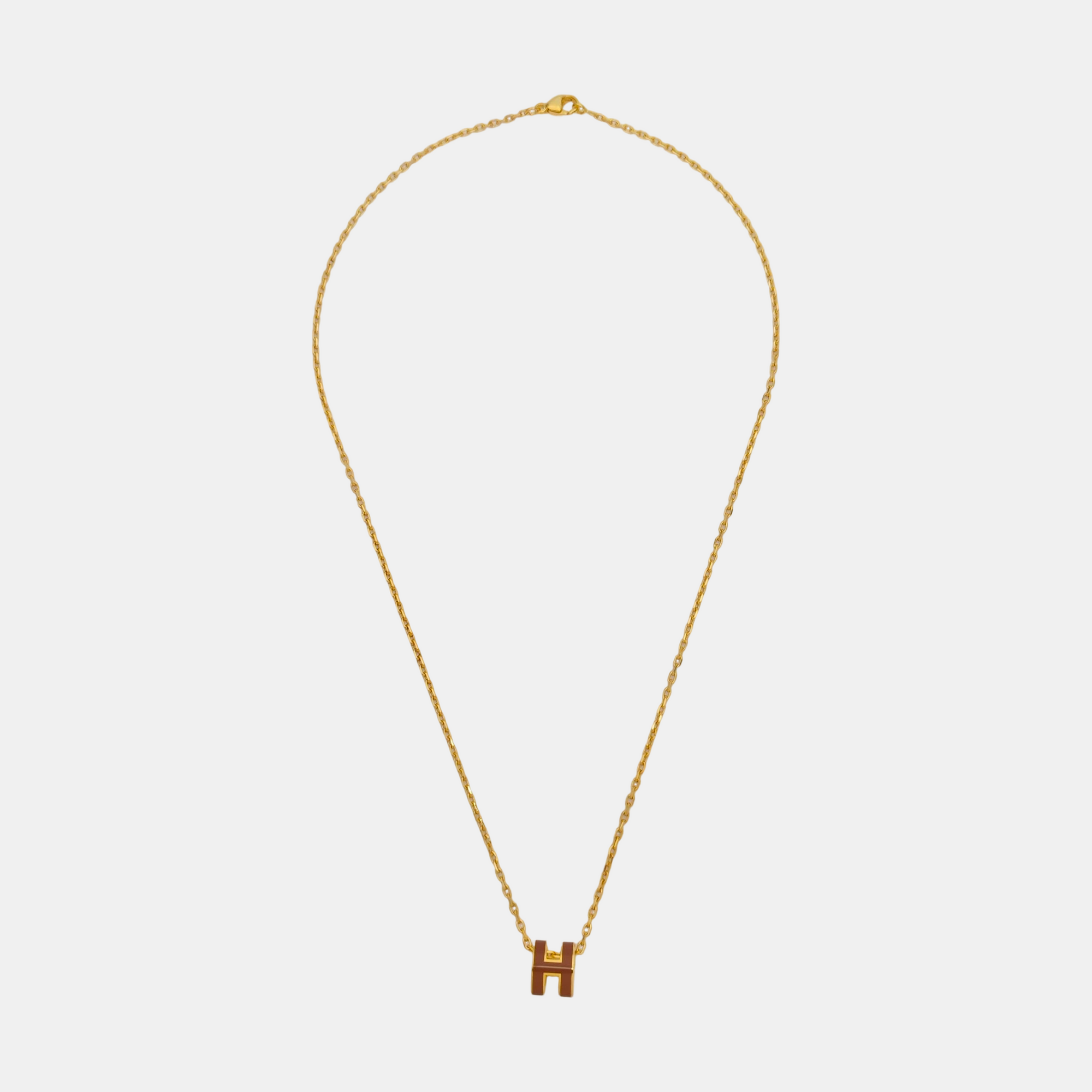 Pop H Metal Rose Gold Necklace