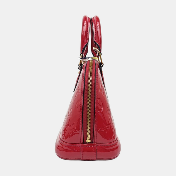 ALMA BB Monogram Patent Leather Red