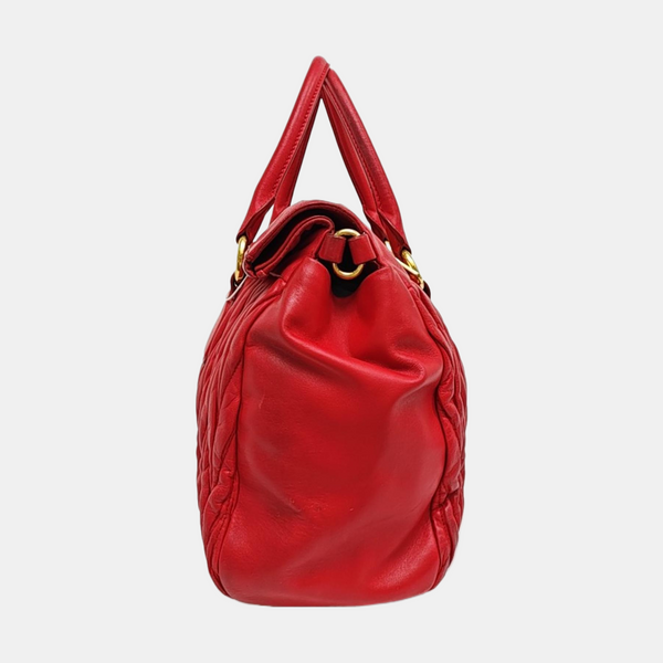 Avenue Quilted Lambskin Red