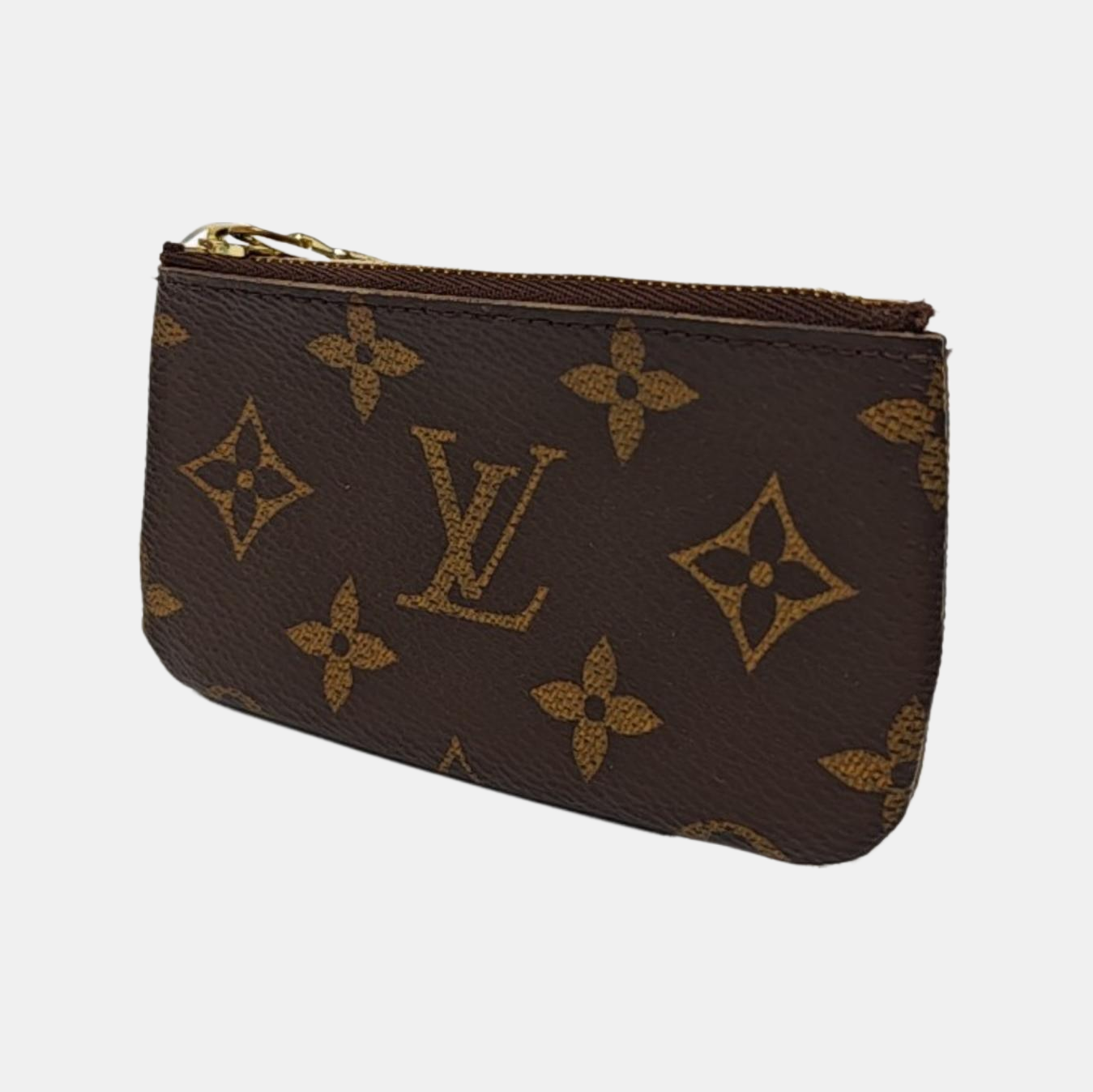Monogram Coated Canvas Key Pouch Brown