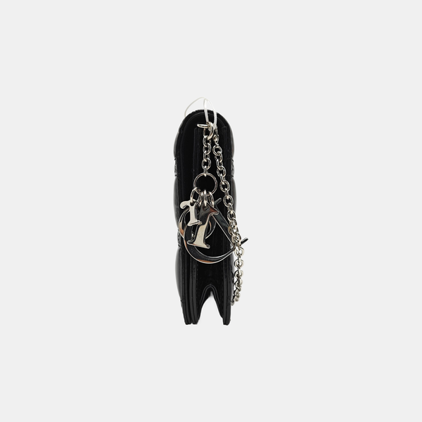 Lady Dior Medium Cannage Patent Leather Black
