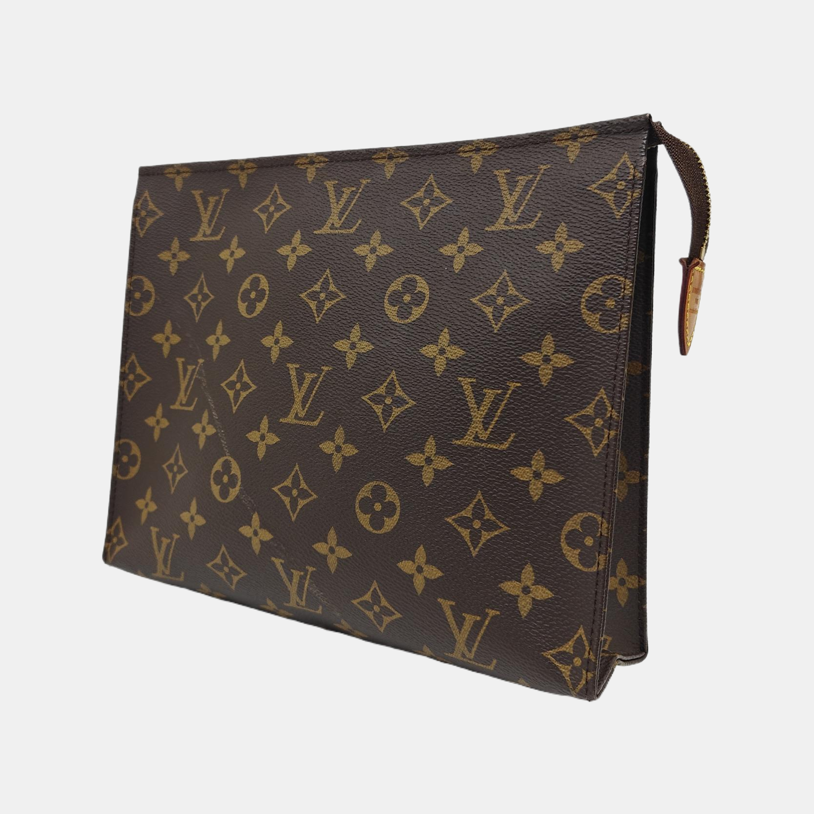 TOILET POCKET 26 Monogram Coated Canvas Brown
