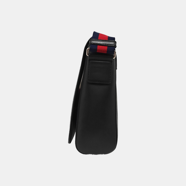 Monogram Coated Canvas Shoulder Bag Black