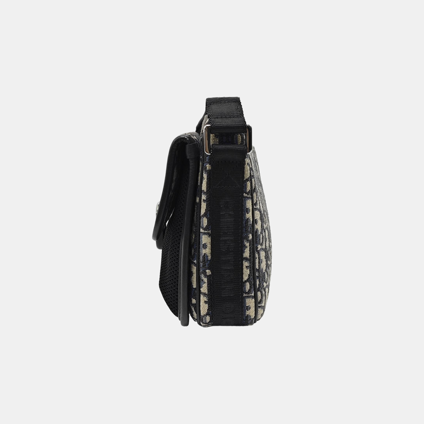 Oblique Canvas Shoulder Bag Black