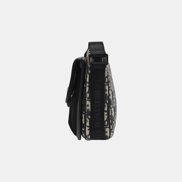 Oblique Canvas Shoulder Bag Black