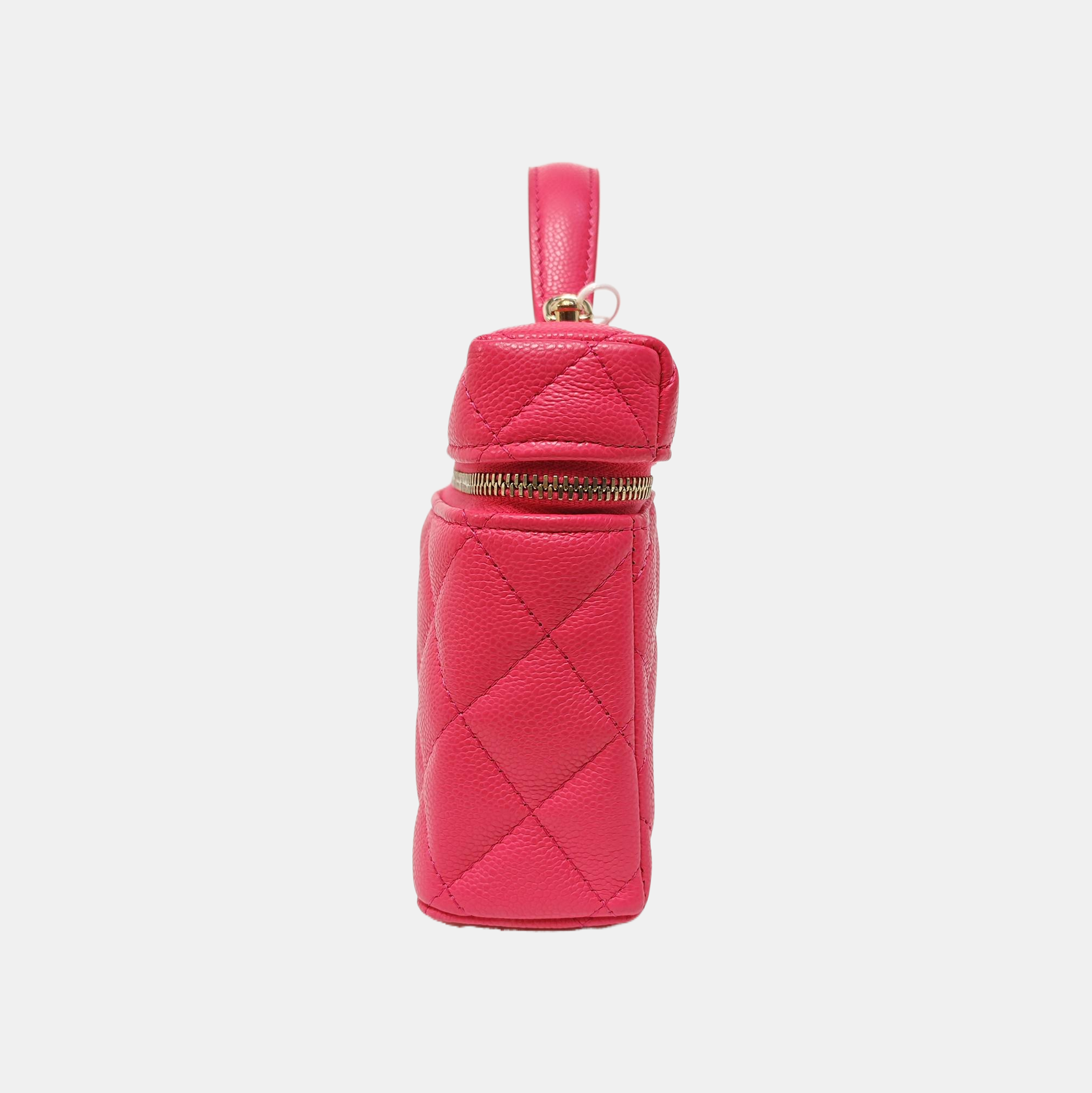 VANITY CASE Quilted Grained Calfskin Red